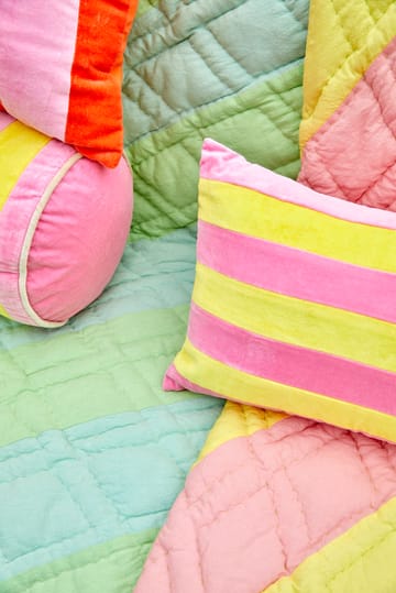 Rice bolster cushion 25x60 cm - Pink-yellow - RICE