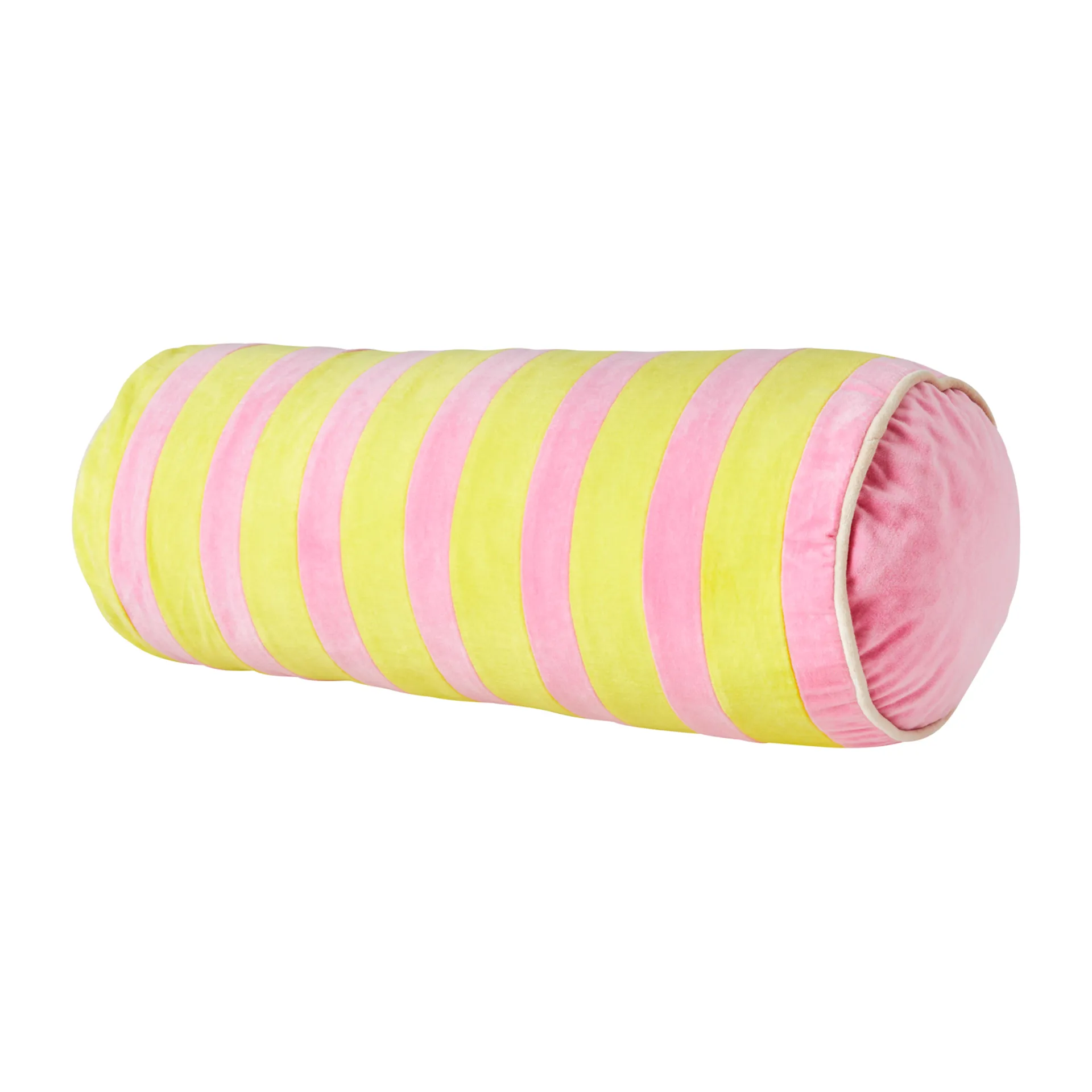 Rice bolster cushion 25x60 cm, Pink-yellow RICE