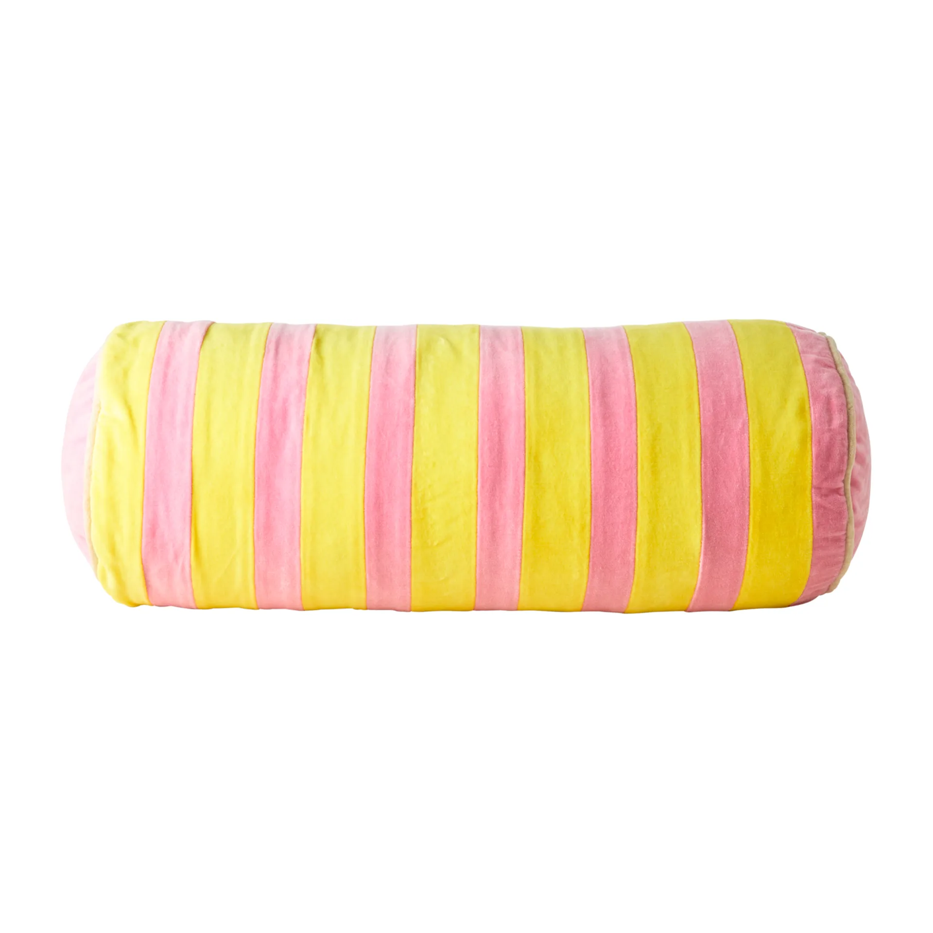 Rice bolster cushion 25x60 cm, Pink-yellow RICE