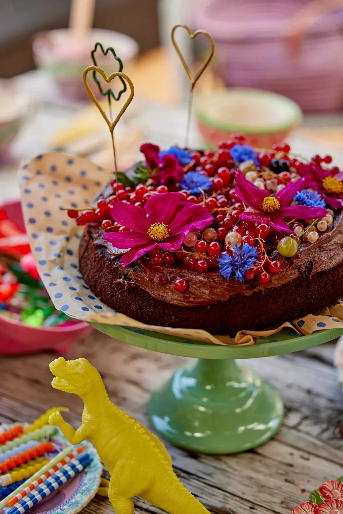 Rice cake plate Ø30 cm, Dots-green RICE