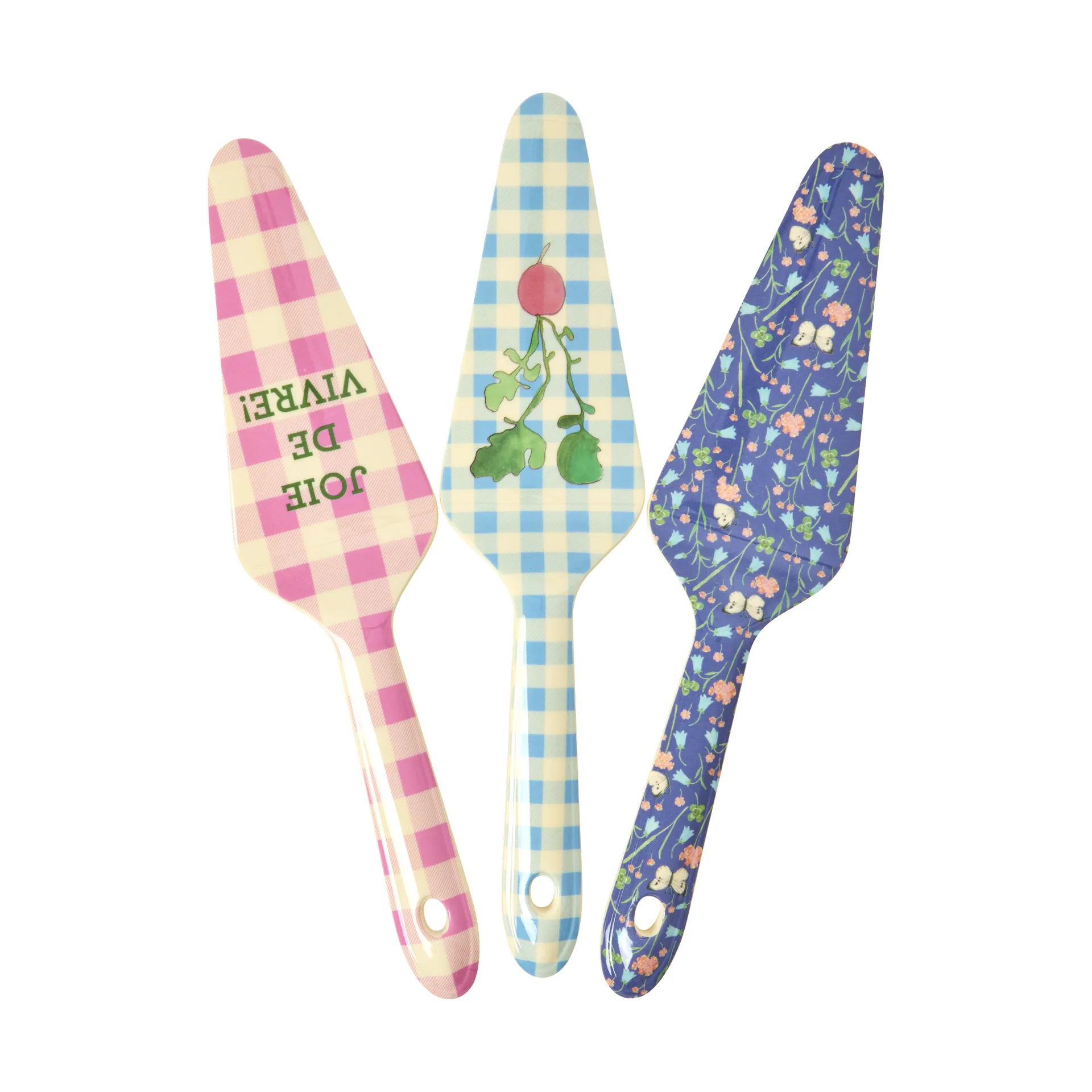 Rice cake server melamine 3 pieces, Multicolor RICE