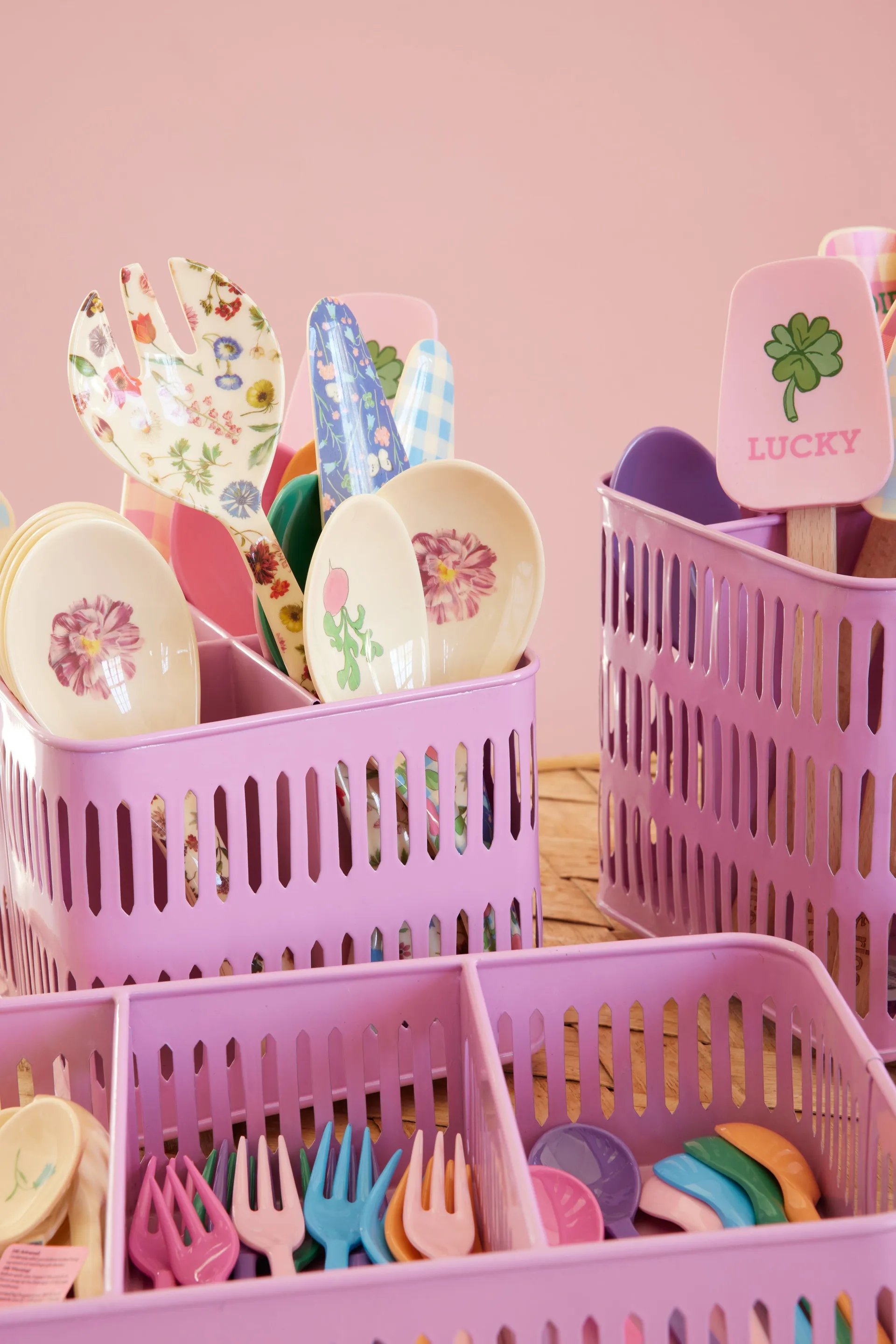 Rice cake server melamine 3 pieces, Multicolor RICE