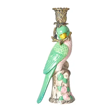 Rice candle sticks- bird 23 cm - Green - RICE