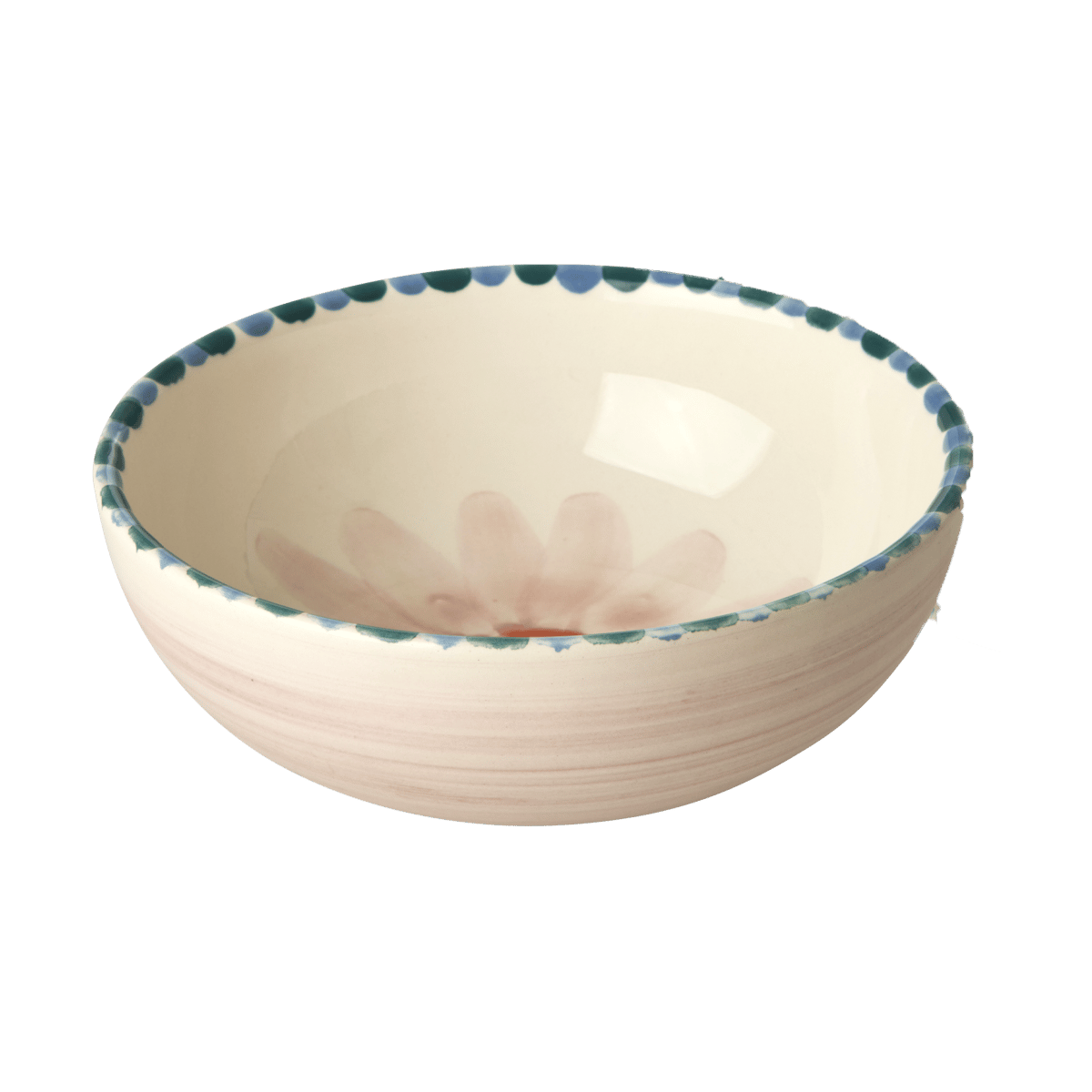 Rice ceramic bowl 35 cl Soft Pink Flower-lavender | Scandinavian Design | Breakfast bowls | White
