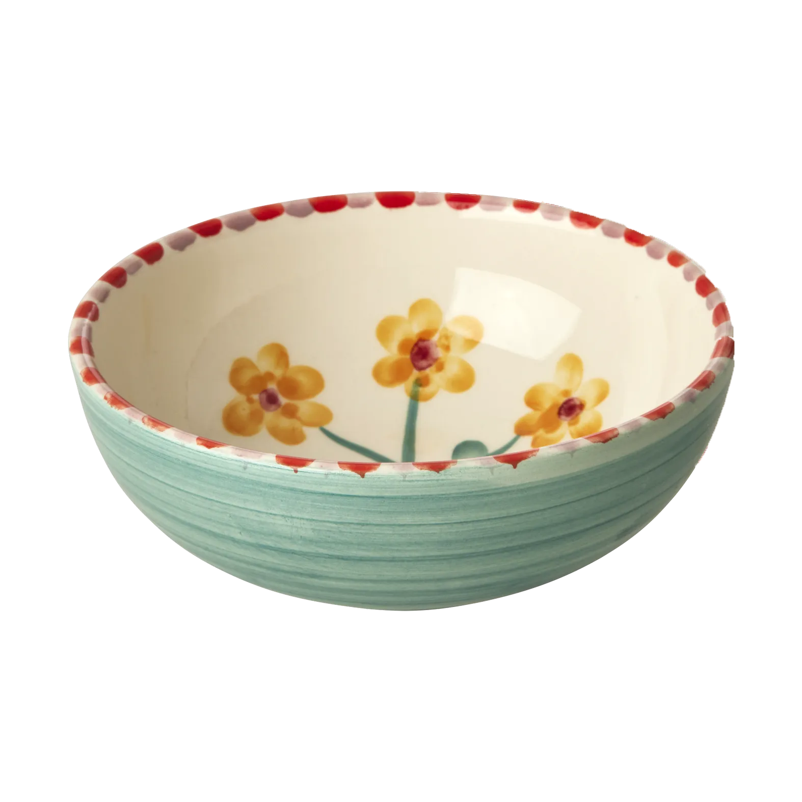 Rice ceramic bowl 35 cl, Yellow Flower-jade RICE