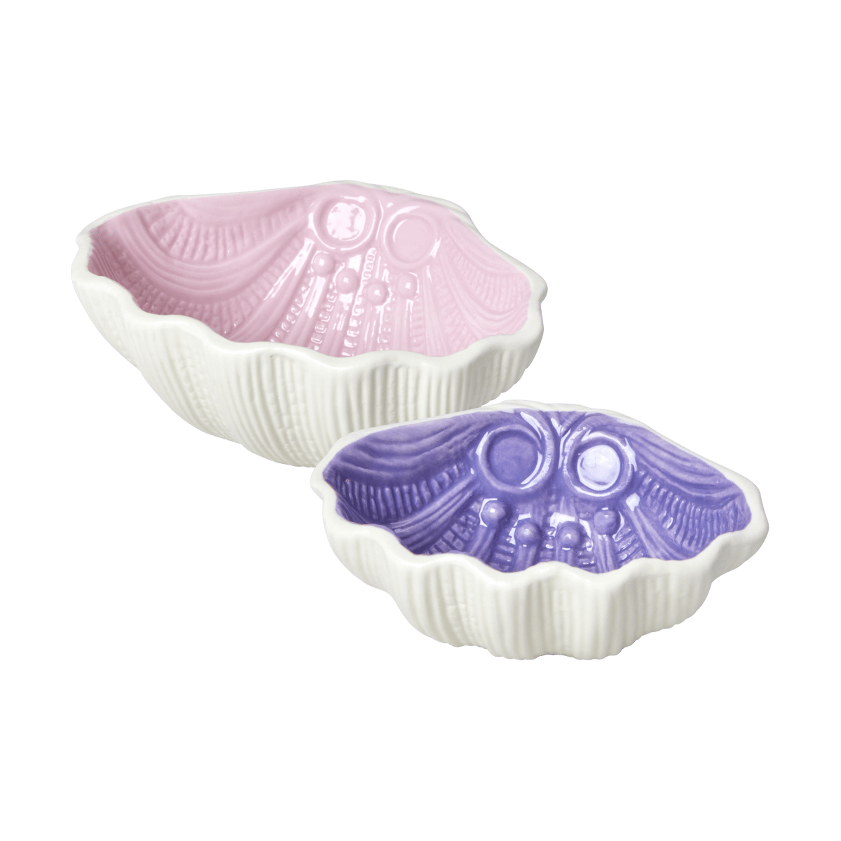 Rice ceramic bowls 2 pieces Soft pink | Scandinavian Design | Serving platters & dishes | Pink