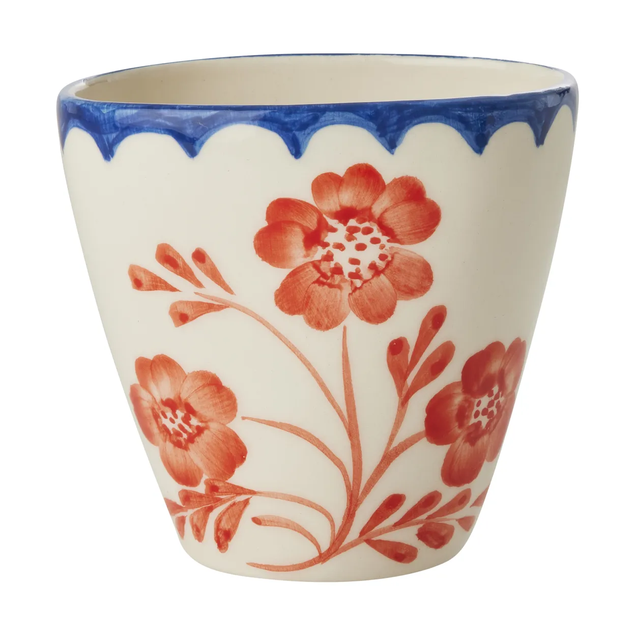 Rice ceramic cup 30 cl Vintage Flower | Scandinavian Design | Coffee cups | Blue