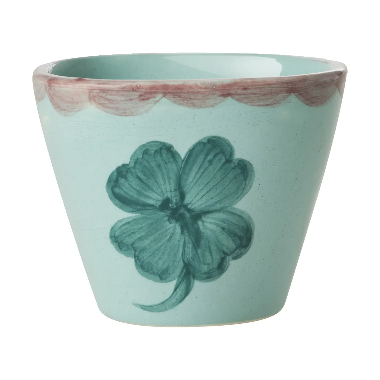 Rice ceramic espresso cup 7 cl Good Luck Clover | Scandinavian Design | Coffee cups | Blue