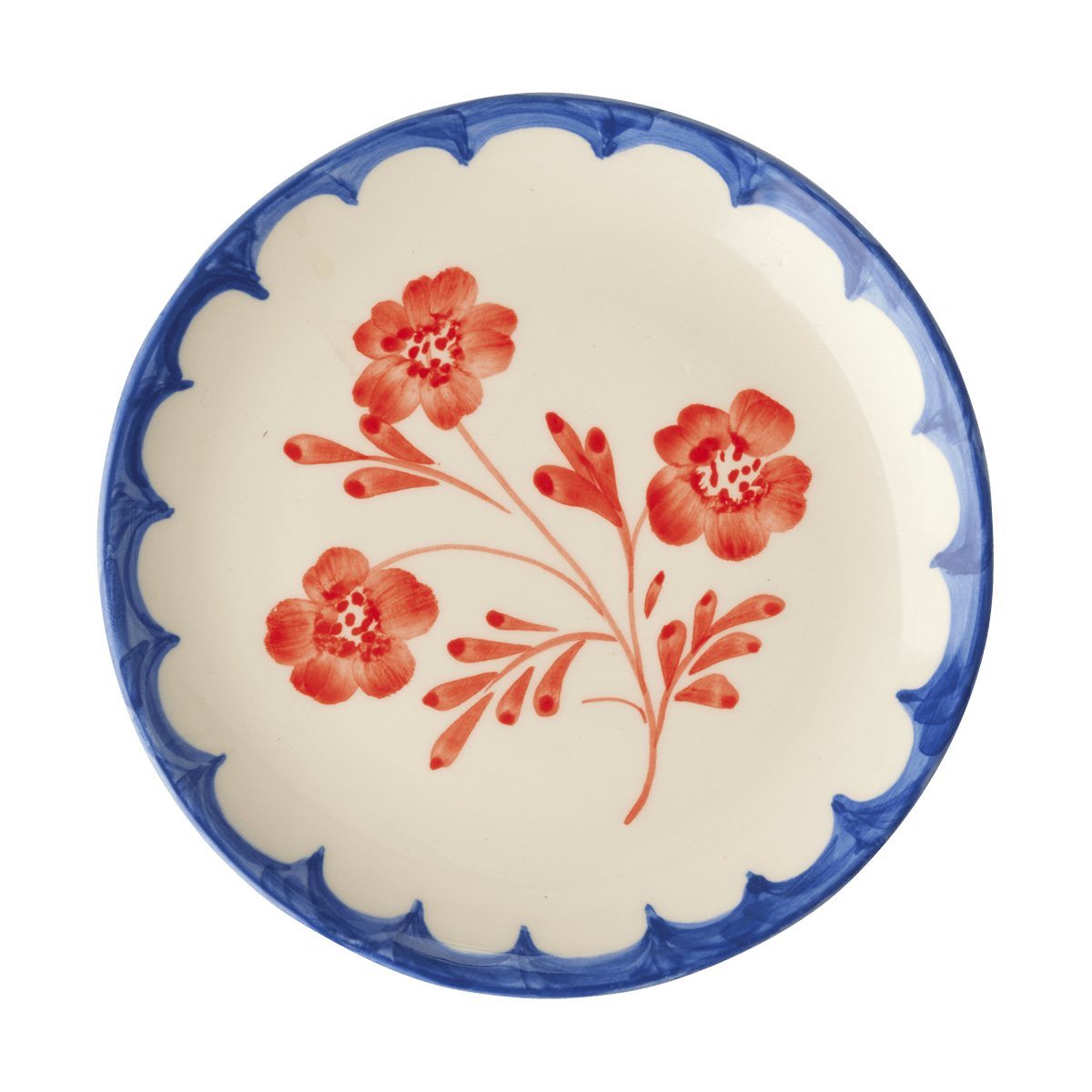 Rice ceramic plate o15 cm Vintage Flower | Scandinavian Design | Dinner plates | Blue
