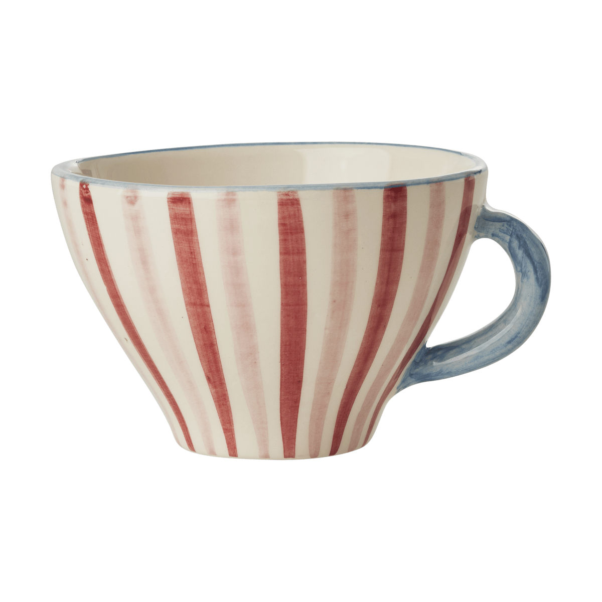 Rice ceramic teacup Stripes | Scandinavian Design | Coffee cups | Pink