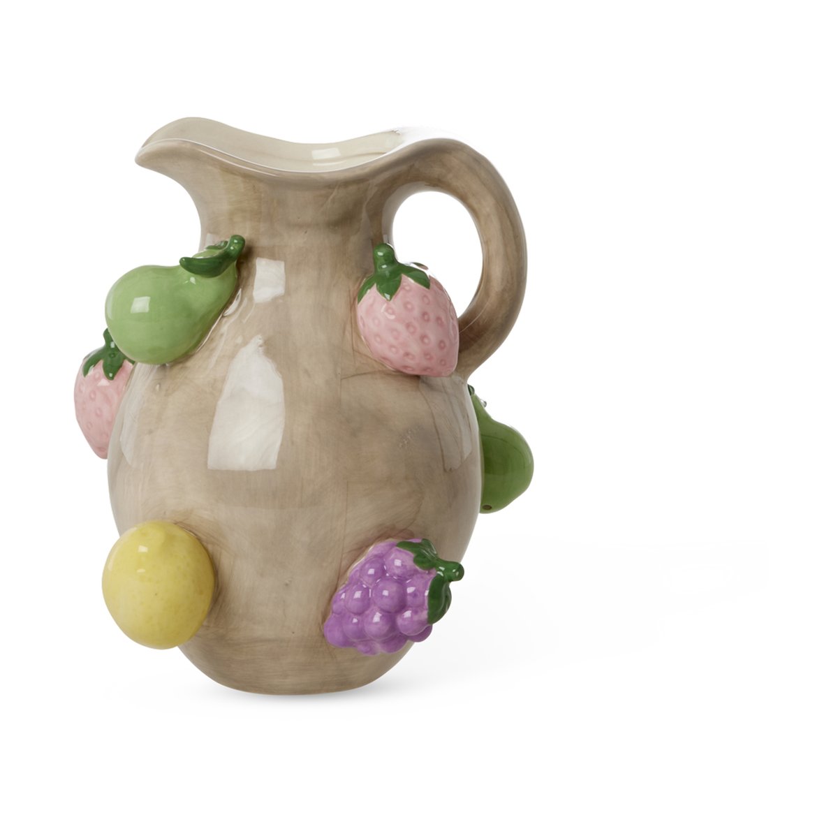 RICE Rice ceramic vase 25 cm Embossed fruits | Scandinavian Design | Vases | Brown