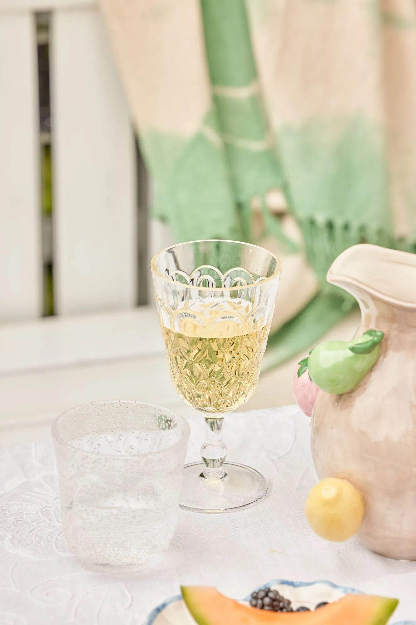 Rice ceramic vase 25 cm, Embossed fruits RICE