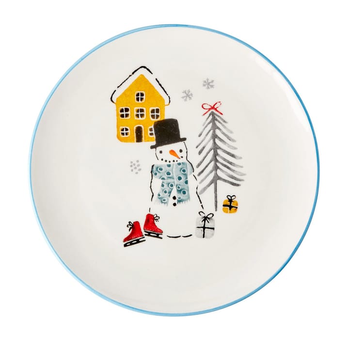 Rice cermic plate Christmas motif 2020 - snowman - RICE