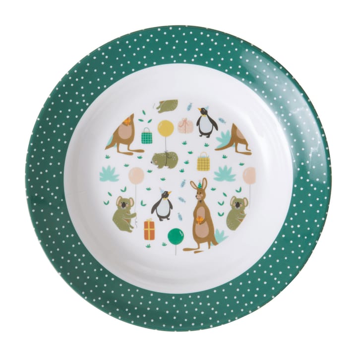 Rice children's bowl melamin Ø20 cm - Party animal-Green - RICE