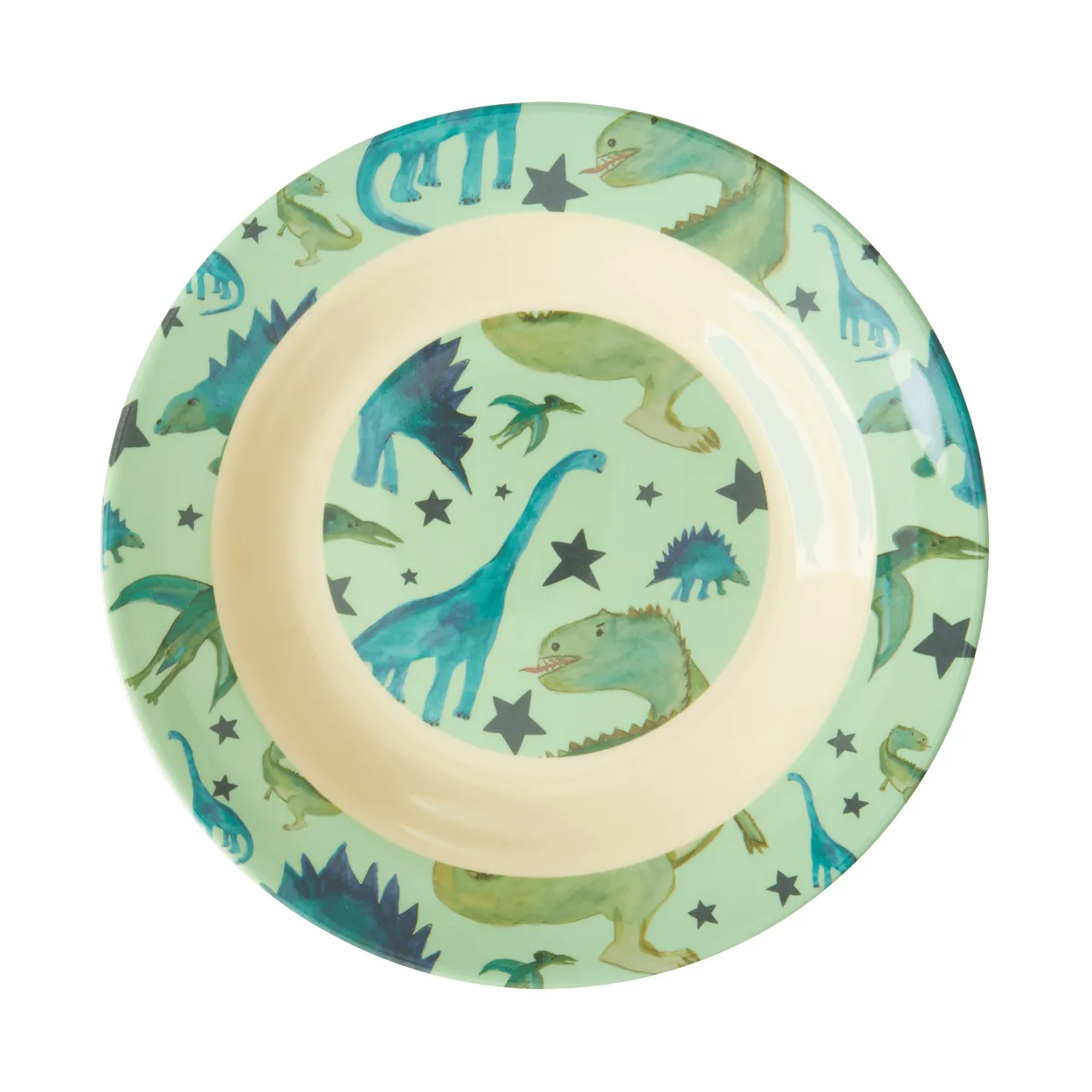 Rice children's bowl melamine o20 cm Dinosaurs | Scandinavian Design | Children's tableware | Blue