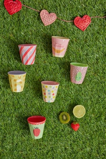 Rice children's cup melamin 6-pack - Happy fruits - RICE