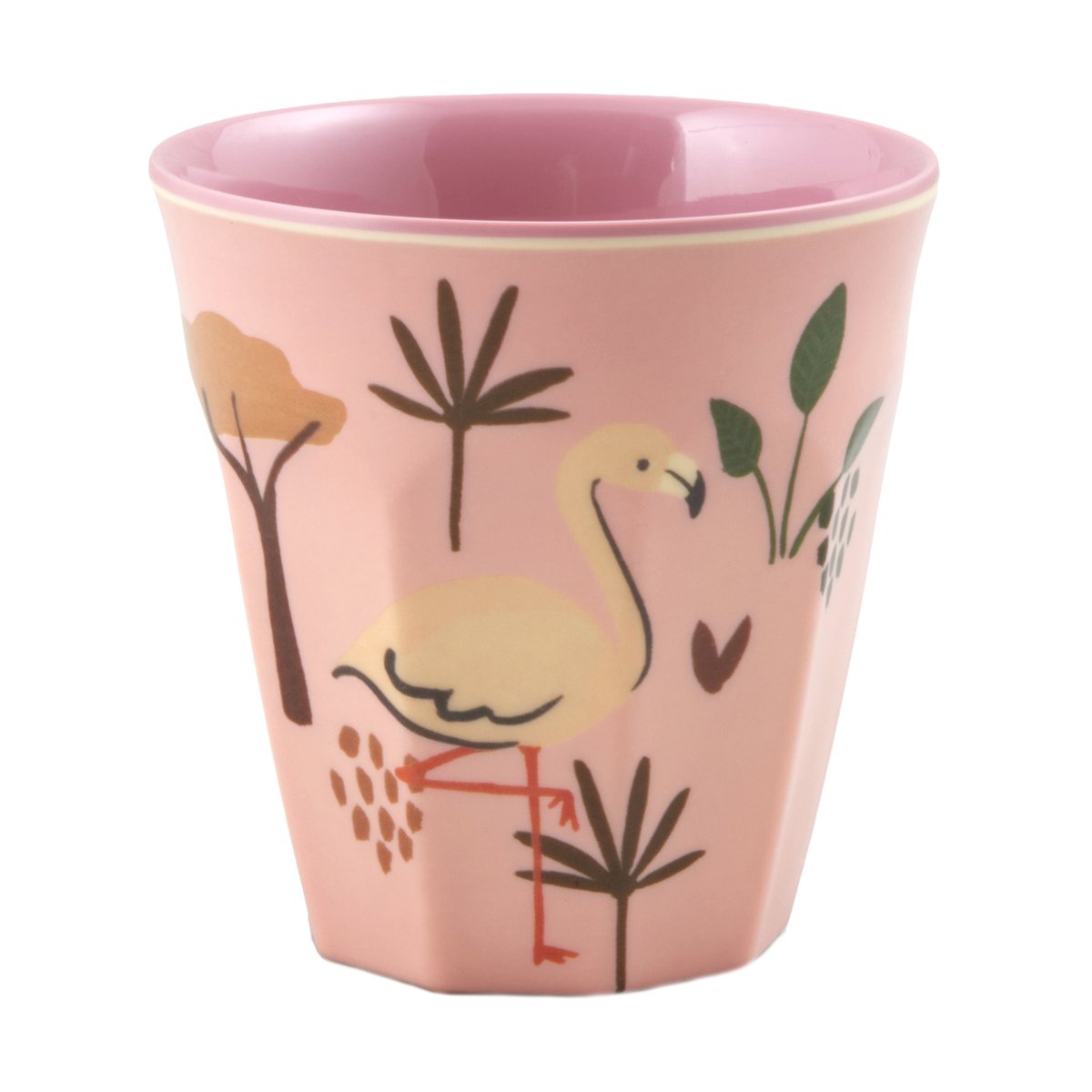 RICE Rice children"s cup melamine Pink Jungle Animal