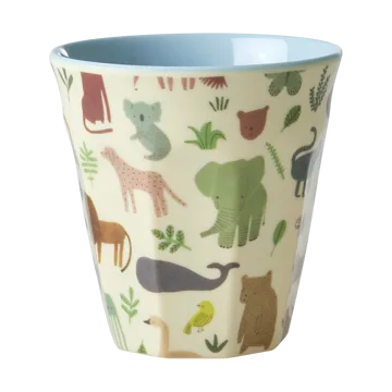 Rice children's cup melamine - Sweet Jungle Print-Soft blue - RICE