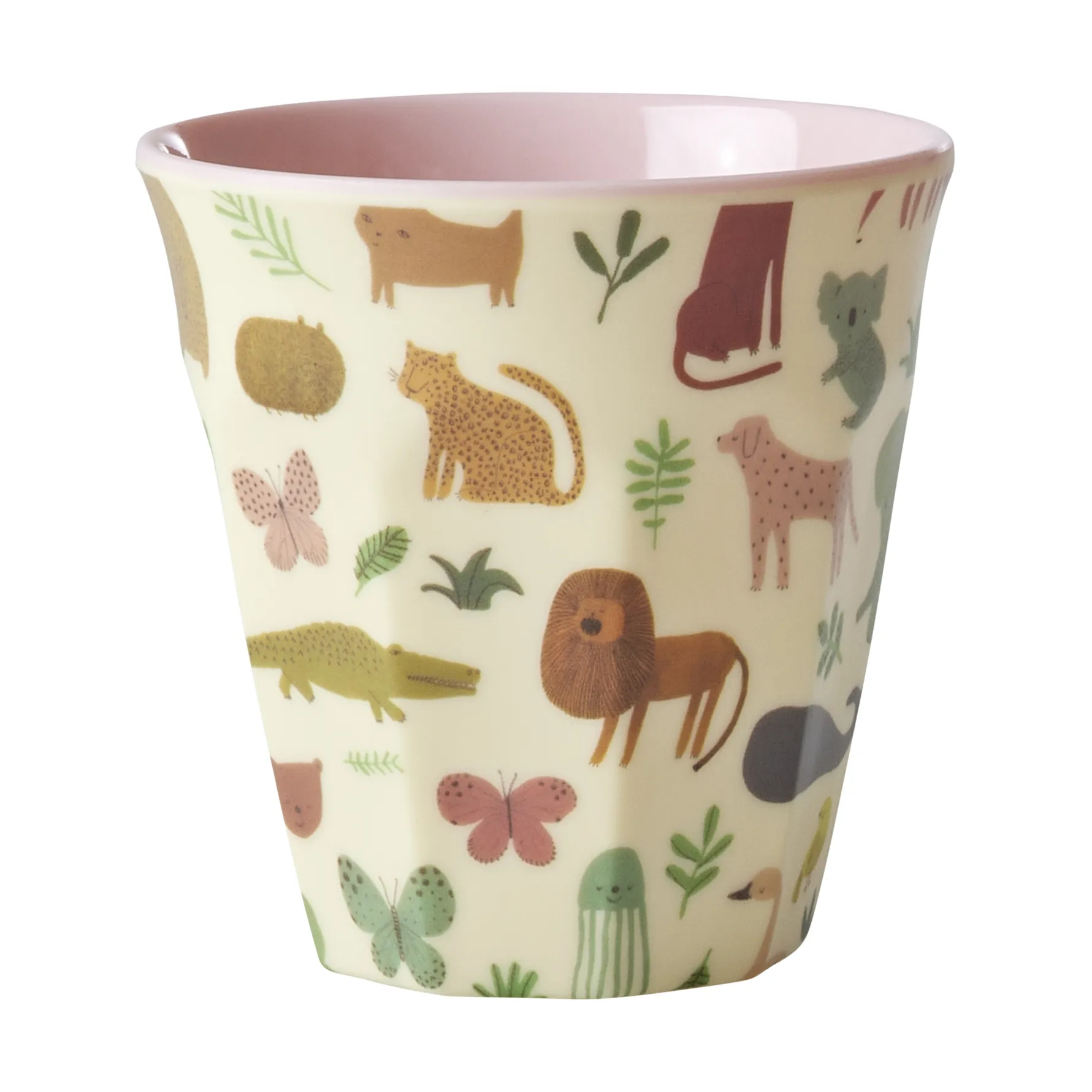 Rice children's cup melamine, Sweet Jungle Print-Soft Pink RICE
