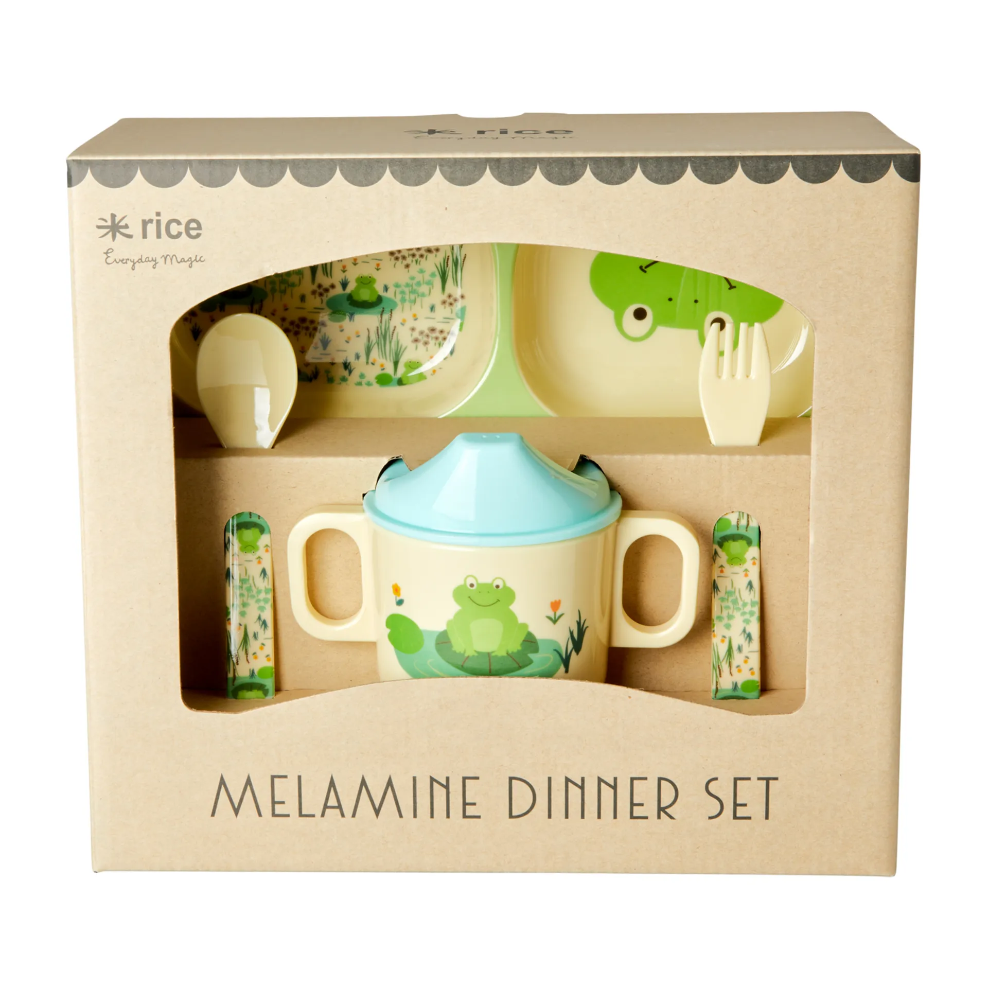 Rice children's dinnerware set 4 pieces, Frog RICE