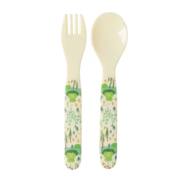Rice children's dinnerware set 4 pieces - Frog - RICE