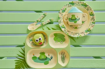 Rice children's dinnerware set 4 pieces - Frog - RICE