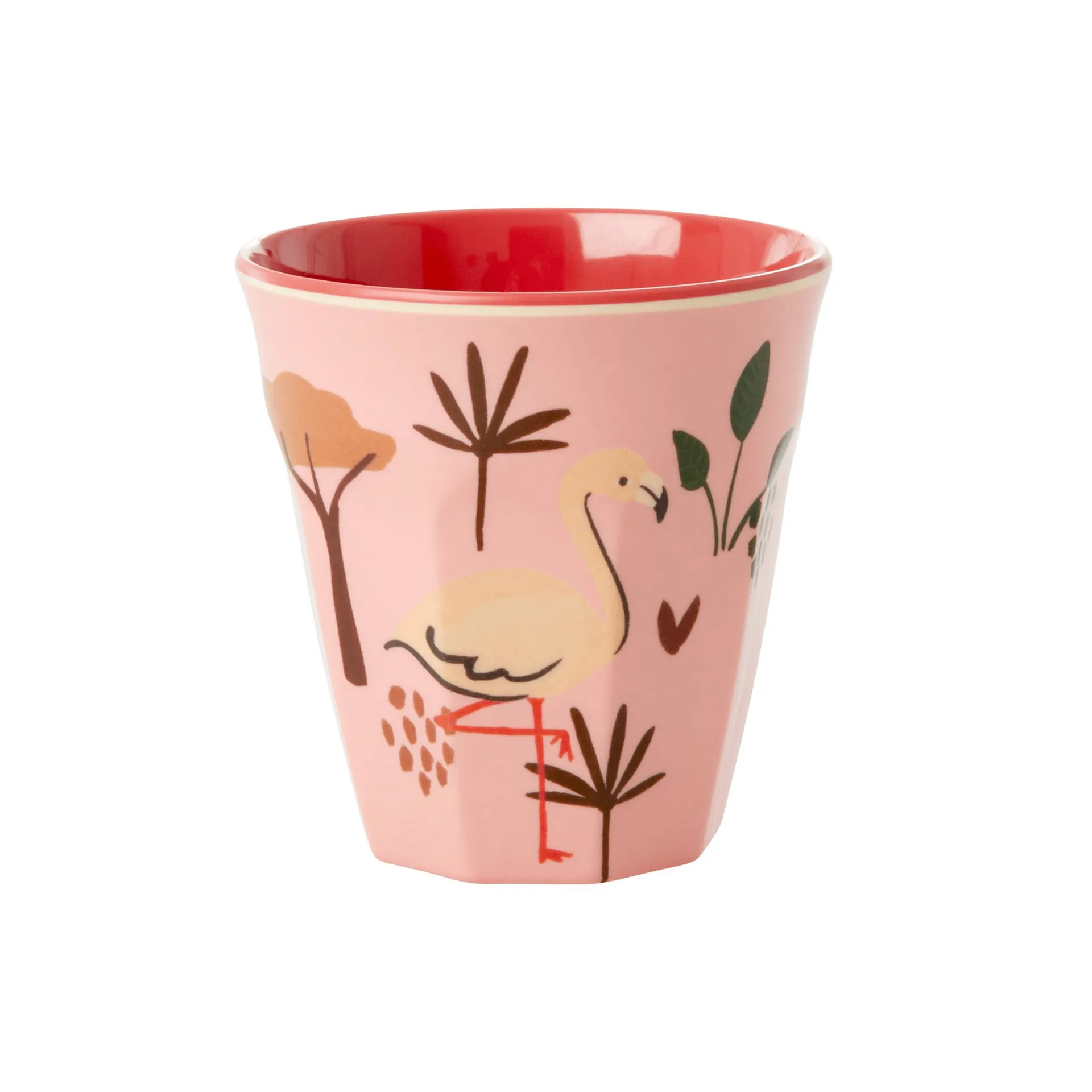 Rice children's mug Jungle animals, red-pink RICE