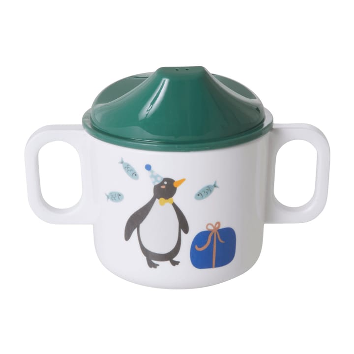 Rice children's mug with two handles 20 cl - Party animal-Green - RICE