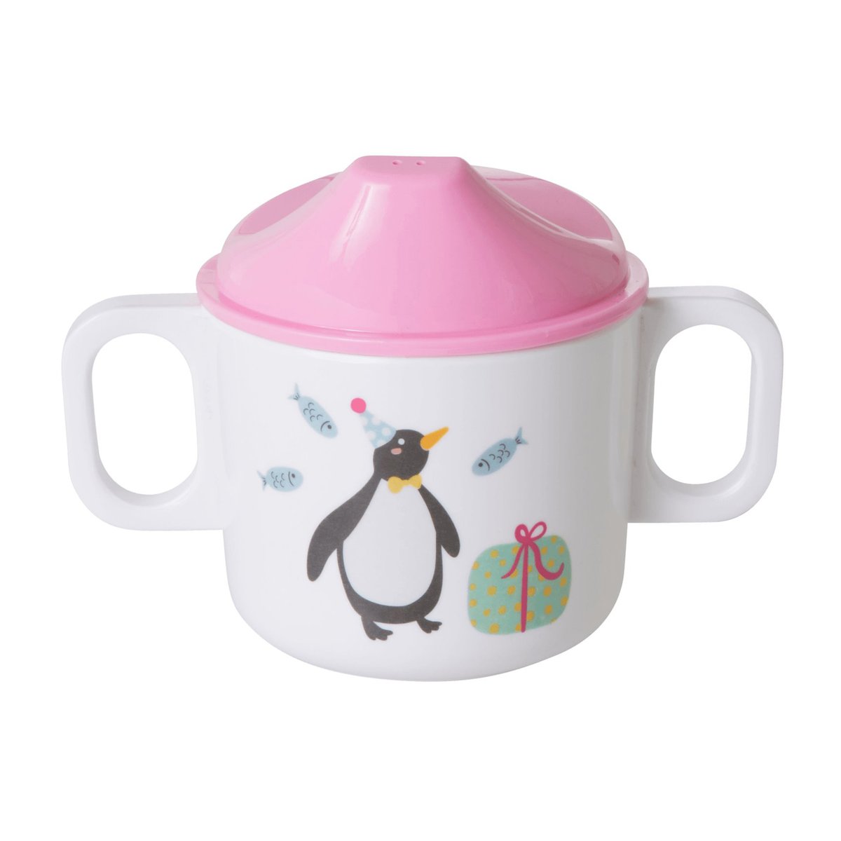 RICE Rice children"s mug with two handles 20 cl Party animal-Pink