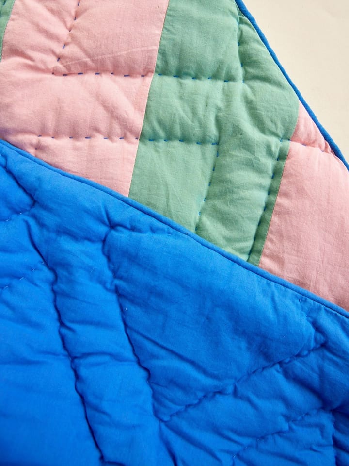 Rice cotton throw striped 140x200 cm, Pink-green-blue RICE
