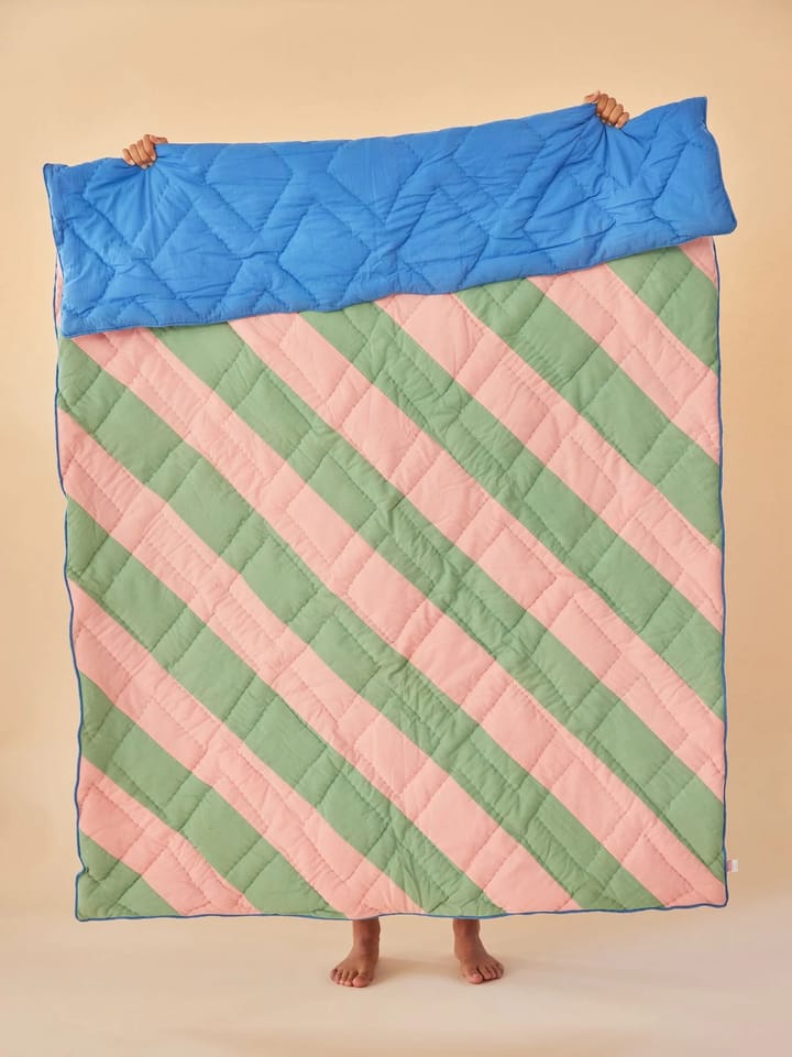 Rice cotton throw striped 140x200 cm, Pink-green-blue RICE