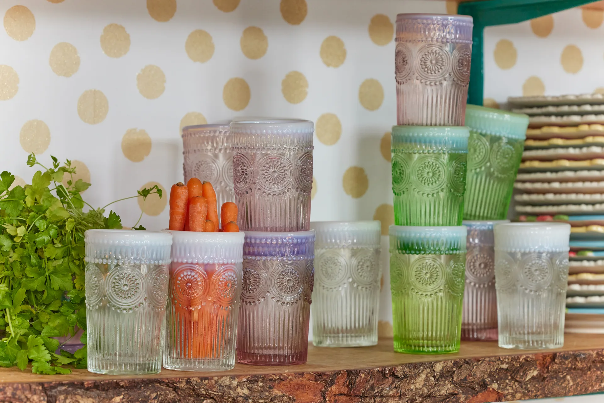 Rice drinking glass 34 cl, Green RICE