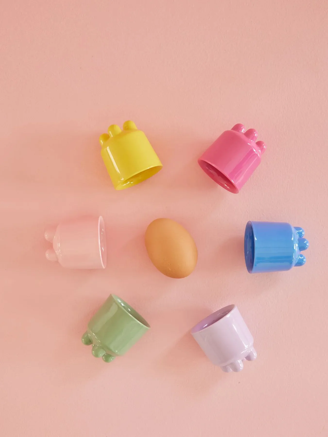 Rice egg cup melamin 6 pieces, Multicolor RICE