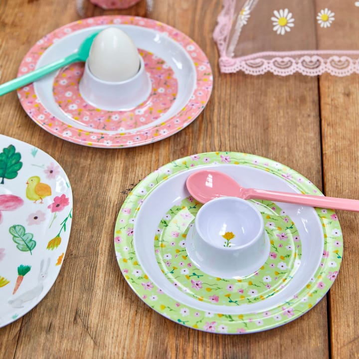 Rice egg cup melamin - Green spring flower - RICE