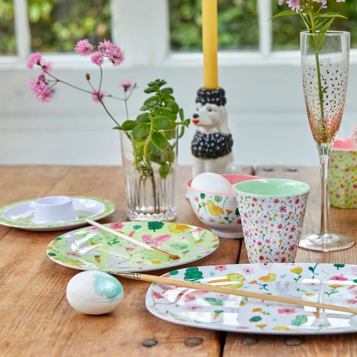 Rice egg cup melamin - Green spring flower - RICE