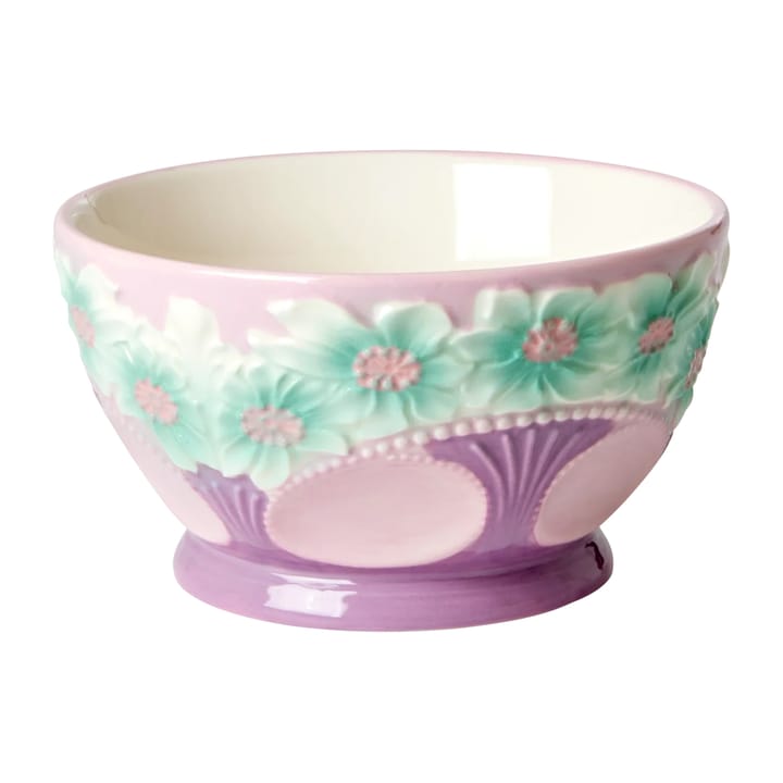 Rice Embossed Flower ceramic bowl Ø12 cm - Lavender - RICE