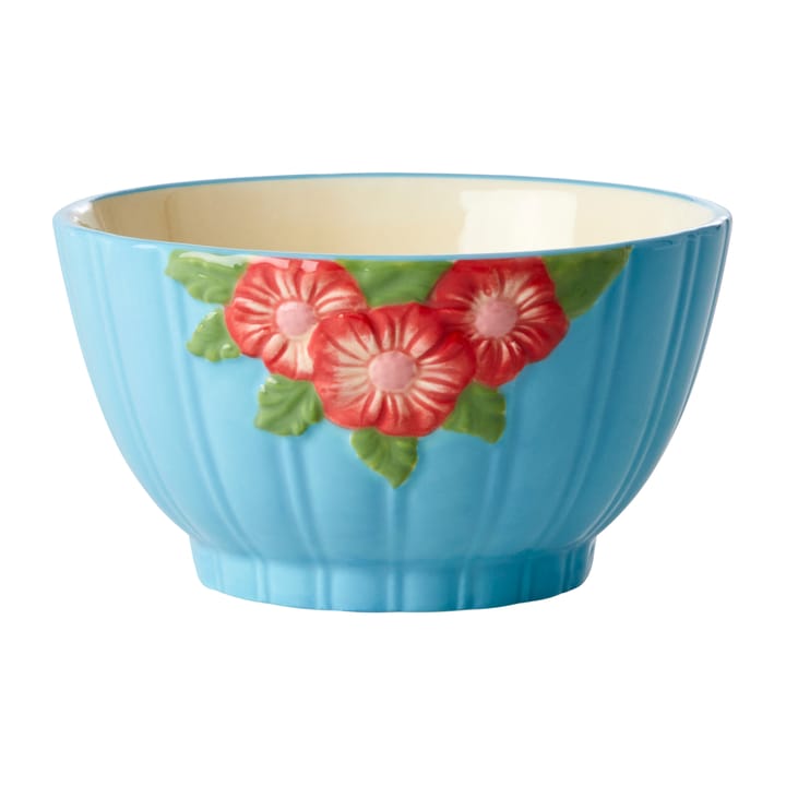 Rice Embossed Flower ceramic bowl Ø12 cm - Mint - RICE