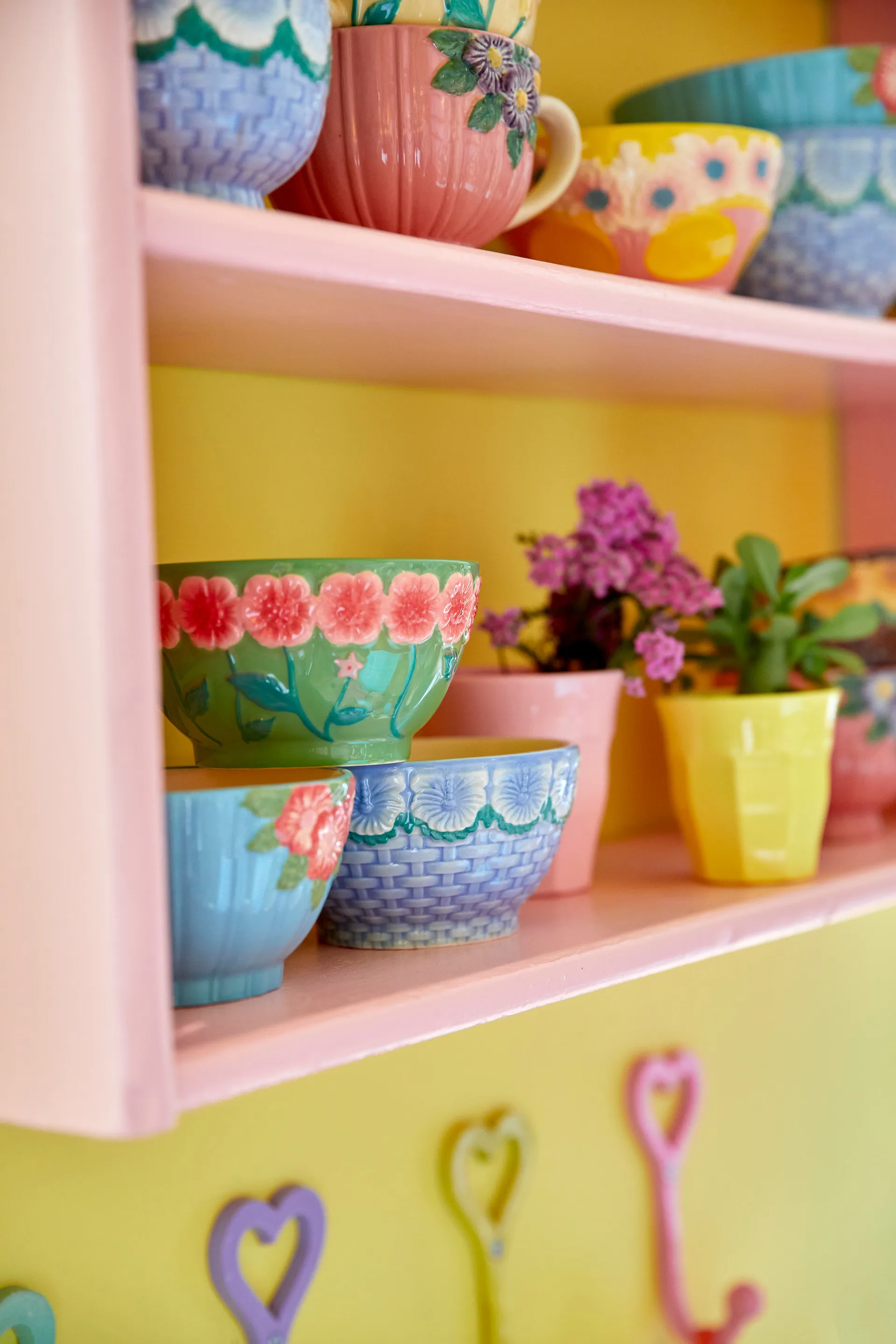 Rice Embossed Flower ceramic bowl Ø12 cm, Mint RICE