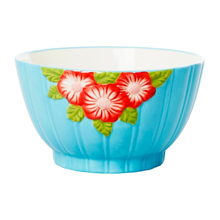 Rice Embossed Flower ceramic bowl Ø14.5 cm - Mint - RICE