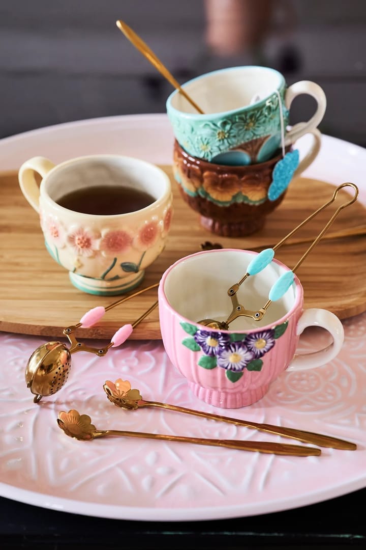 Rice Embossed Flower ceramic mug 30 cl, Creme RICE