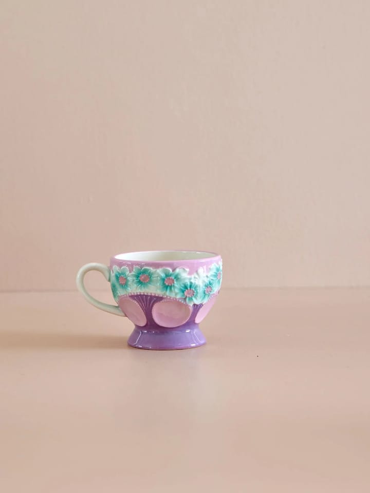 Rice Embossed Flower ceramic mug 30 cl, Lavender RICE