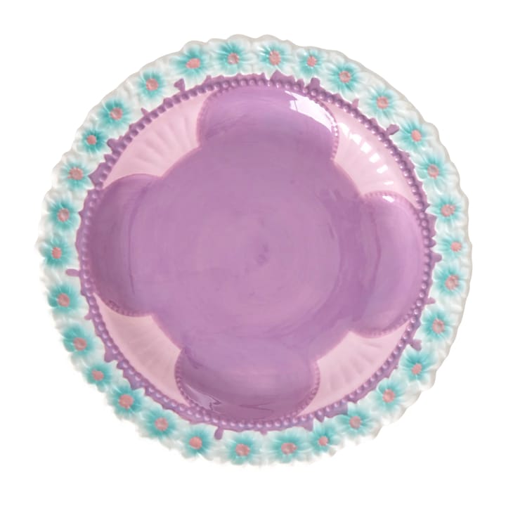 Rice Embossed Flower small plate Ø20 cm - Lavender - RICE