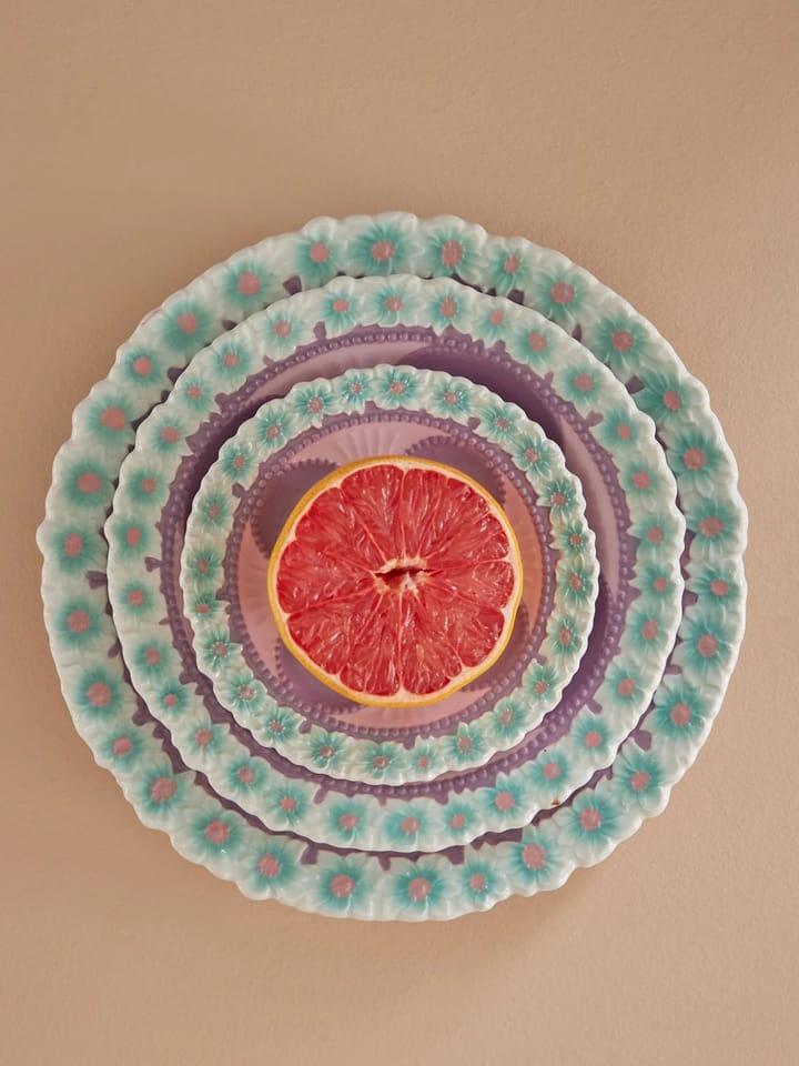 Rice Embossed Flower small plate Ø20 cm, Lavender RICE