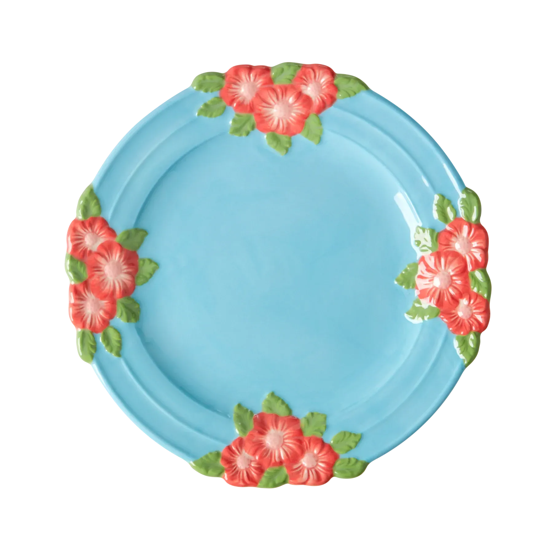 Rice Embossed Flower small plate Ø20 cm, Mint RICE