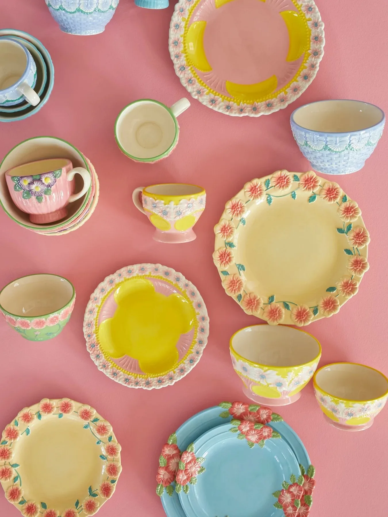 Rice Embossed Flower small plate Ø20 cm, Mint RICE