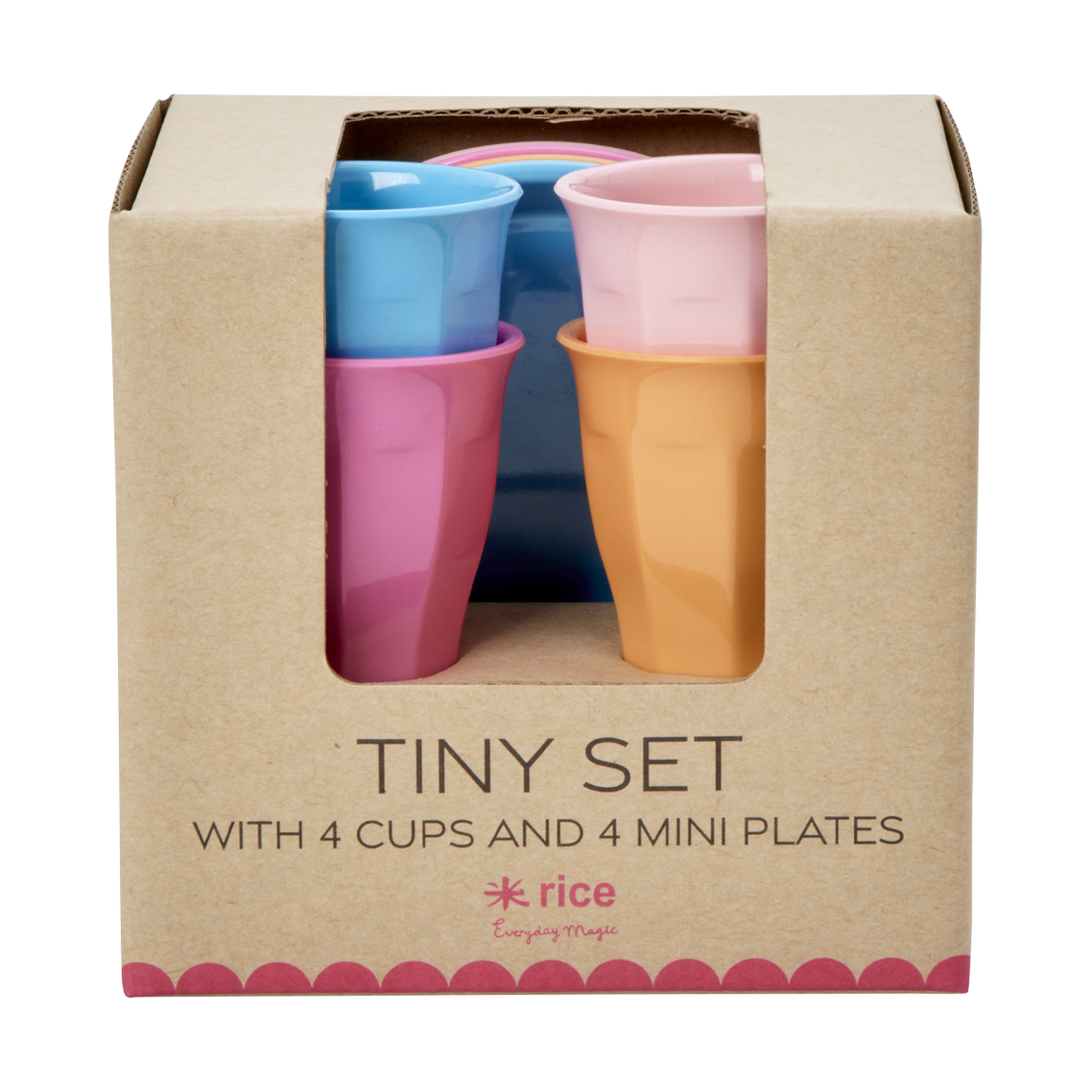 Rice espresso cup melamine giftbox 4-pack Multicolor