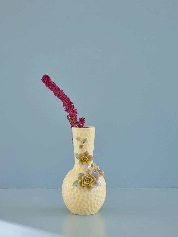 Rice Flower Sculpture vase 25 cm - Cream - RICE