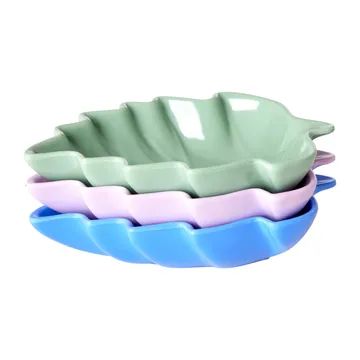 Rice Leaf serving bowl melamin 3 pieces - Green-blue-lavender - RICE