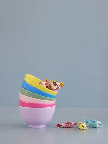 Rice melamin bowl small Ø11 cm 6 pieces - Multicolor - RICE