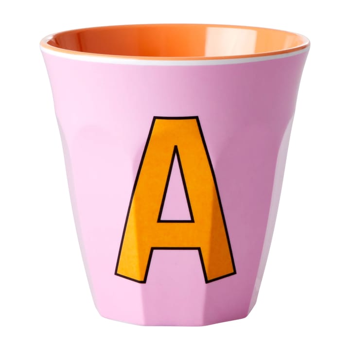 Rice melamin cup medium letter -  A 30 cl - Pink - RICE